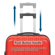 Zimtown Nested Spinner Suitcase Luggage Set with TSA Lock, Lightweight, 3-Piece, Red