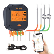 Inkbird IBBQ-4T Wifi Grill Thermometer, Rechargeable Wireless BBQ Thermometer with 4 Probes