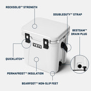 YETI Roadie 24 2.0 Hard Cooler, Ridgeline, Portable with DoubleDuty Shoulder Strap and Quicklatch Access