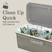 Coleman 2179171 316 Series 150QT Hard Chest Wheeled Cooler, Silver Ash
