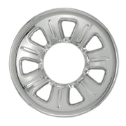 CoasttoCoast IWCIMP21 Wheel Skin Set of 4, Chrome-Plated, 7 Dimpled Spokes, Snap-On, ABS Plastic, 15 Inch