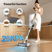 Lazyswan CP06 Cordless Stick Vacuum Cleaner, 250W Motor, 28KPa Suction, 45 Min Runtime, LED Touch Screen