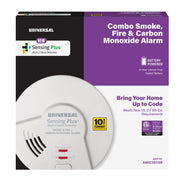Universal Security Instruments Sensing Plus Combo Smoke Fire Carbon Monoxide Alarm Multi-Criteria Detection 10-Year Sealed Battery AMIC3511SB