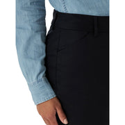 Lee Womens Wrinkle Free Relaxed Fit Straight Leg Pants, Mid Rise, Black, Size 18 Short, 46375