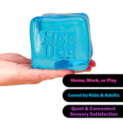 Schylling NeeDoh Niceberg Giant Sensory Squeeze Toy, Iceberg Shape, Blue, 3.25 in Cube