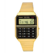 Casio CA-500WEG-1A Vintage Men's Digital Calculator Watch Gold Tone Stainless Steel Quartz