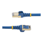 StarTech.com Cat6a Shielded Ethernet Cable, Snagless RJ45, Blue, 8 ft, 10 Gigabit, PoE Support