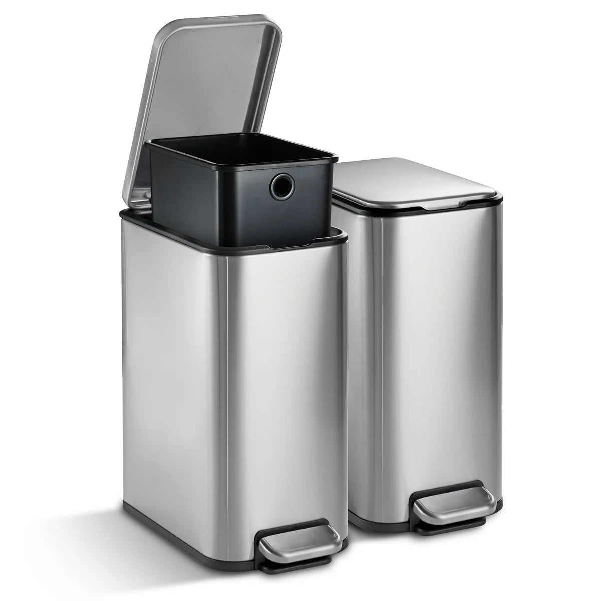 Tramontina 81200-035 2-Pack Step Cans, Print & Stain Resistant Stainle ...