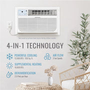 Keystone KSTAT12-2HD Through-the-Wall Air Conditioner with Supplemental 12,000 BTU White