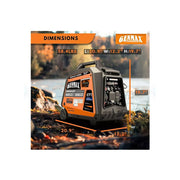 Genmax GM4800iAEFI Portable Inverter Generator, 4800-Watt Remote Start CO Sensor With Telescopic Handle & Wheels