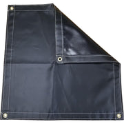 Tarps Direct VTC-10-04-12x25 Vinyl Tarp, Durable 10 OZ Waterproof Black with Rust Resistant Brass Grommets, 12 Ft x 25 Ft