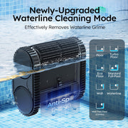 WYBOT C2 Cordless Robotic Pool Cleaner with Smart Navigation, App Control, Wall Climbing, Black and Green