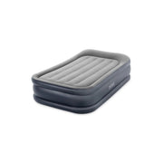 Intex 64131ED Dura Beam Deluxe Pillow Raised Airbed Mattress with Built In Pump, Twin