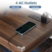 Hommpa LX00726 LED TV Stand with Power Outlets for TVs up to 65