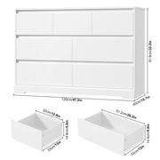 Homfa FMD-076 7 Drawer Double Dresser, 47.2