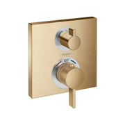 ECOSTAT SQUARE THERMOSTATIC TRIM WITH VOLUME CONTROL AND DIVERTER IN BRUSHED BRONZE