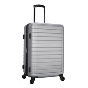 Protege PG54100147016SS Vacationer 24-Inch Expandable Hardside Luggage, Silver, 360-Degree Spinner Wheels