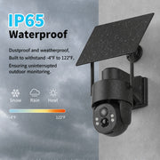 Liwan 4G LTE Cellular Solar Outdoor Security Camera, 4MP Color Night Vision, 360 Panoramic PTZ, PIR Motion Detection, Two-Way Talk, IP65 Weatherproof, Rechargeable Battery, cb174s