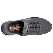 Skechers Mens Summits-High Range Slip-In Sneakers, Breathable Mesh, Air-Cooled Memory Foam, Charcoal/Orange, 11.5 Wide, 232457W-CCOR