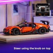 LEGO Technic Bugatti Chiron Pur Sport Hypercar Building Toy, 771 Pieces, Realistic Steering, W16 Engine, Orange and Black, 6588566