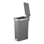Better Homes & Gardens EKWM6268-40L-GR 10.5 gal Plastic Slim Kitchen Step Trash Can, Gray