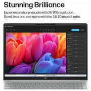 HP 16in 2K Touchscreen Laptop, AMD Ryzen 5 7520U Processor, 8GB LPDDR5 RAM, 256GB PCIe SSD, Windows 11 Home, Wi-Fi 6, AMD Radeon Graphics, Silver