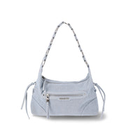 Madden NYC MNY-689 Women's Grommet Shoulder Handbag, Denim
