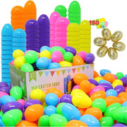 Joyfy 150 Pcs Fillable Plastic Easter Eggs with 6 Gold Eggs, Multicolor, 2.3 in