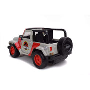 Jada Toys Jurassic World RC 1992 Jeep Wrangler 1:16 Scale Remote Control Vehicle Red/White with Turbo Function and Precision Dual Joystick Controls