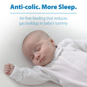 Dr. Brown's Natural Flow Anti-Colic Options+ Narrow Glass Baby Bottles, 8 oz, Silicone Sleeves, 3 Pack, Blue Glow Mint