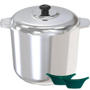 Magnaware Cast Aluminum Stock Pot, 14 Quart, Lightweight, Even Heat Distribution, Non-Stick Surface, Silicone Handle Covers