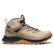 KEEN Hightrail Mid Waterproof Hiking Boots, Leather, Brindle/Oak Buff, Men's Size 11.5, Lightweight Breathable Durable
