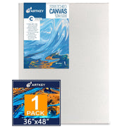 Artkey Stretched Canvas, Triple Primed 100% Indian Cotton, Acid-Free, 36 x 48 in, 1 Pack