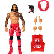 WWE Elite Collection Jimmy Uso Action Figure, 6-Inch, Highly Articulated with TrueFX Detailing and Interchangeable Hands, Red, Series 106