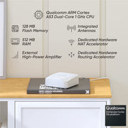 Wyze WF6DBMR AX3000 Dual-Band Wi-Fi 6 Mesh Router, 1500 Sq Ft Coverage, Supports 50+ Devices, Wired Backhaul, 2x 1Gb Ethernet Ports, White