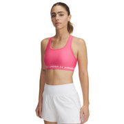 Under Armour Crossback Mid Sports Bra - Super Pink - M