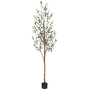 DR.Planzen ZMGGLSJ2HZ2.1m-1 7FT Artificial Olive Tree with Fruits and Wood Branches, Potted Faux Olive Plants