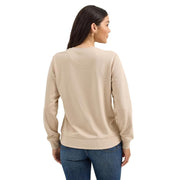 Wrangler Women's Spirit Of The Rodeo Sweatshirt, Cement, Regular Fit, Crewneck, Long Sleeve, 112365763