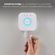 Philips Hue 476929 LED 60-Watt White A19 Dimmable Wi-Fi Connected Smart Bulb, 2 Pack Starter Kit With Hub (E26 Medium Base)