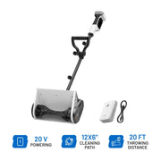 Litheli U20 Cordless Snow Shovel, 20V, 12 Inch Clearing Width, Brushless Motor, 4.0Ah Portable Battery