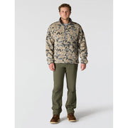 Carhartt Loose-Fit Quarter-Zip Fleece Pullover for Men - Khaki Vintage Camo - M