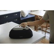 Harman Kardon Go + Play 3 Portable Bluetooth Speaker, Black, 8-Hour Battery, USB Charging, Auto Self-Tuning, Dual Microphones