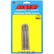 ARP Stainless Steel 1/4-20 RH Thread 4 in Long 12-Point Bolt Set with 0.3125 in Socket and Washer, Pack of 5, 611-4000