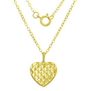 Brilliance Fine Jewelry 10KT Yellow Gold Heart Pendant with 18