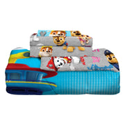 Franco Manufacturing Co. Paw Patrol Kids Twin Bedding Set, 4-Piece Reversible Comforter, Polyester Microfiber, Blue Gray, 7A0507
