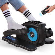 MERACH Under Desk Elliptical Exercise Machine, Quiet, 12 Adjustable Speeds, Remote Control, Blue, E34
