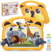 Wisairt AT71K Kids 7 inch 2GB+32GB Android 12 Tablet With Cartoon Silicone Case (Yellow)