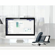 Yealink MP54 E2 Teams Android 13 IP Phone, 4-Inch Touchscreen, Bluetooth 5.2, Dual-Band Wi-Fi, Dual Gigabit Ethernet, PoE Support, Gray