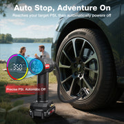 NEXPOW NP37 Tire Inflator Portable Air Compressor, Black