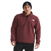 The North Face Men's Textured Cap Rock Midweight Fleece Quarter Zip Pullover, Sumac Heather, Large, NF0A3YR1